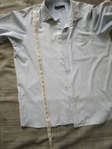 Mens Check Shirt Blue &amp; White