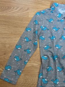 Whale Print Pajama Set