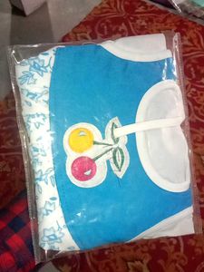 Blue Cherry Baby Bib