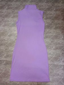 Lilac Ribbed Dress