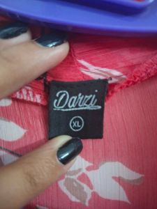Red Floral Sheer Shrug