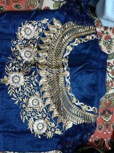 Party Wear Navy Blue Blouse