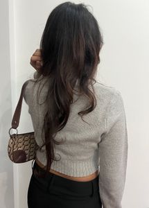 H&amp;M Grey Cropped Pullover