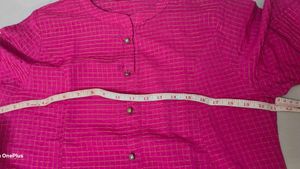 Magenta Button-Down Kurti