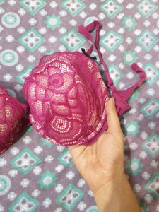 Pink Lace Bra