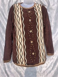 Vintage Brown Knit Sweater 🤎