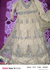 Embellished Beige Salwar Kameez