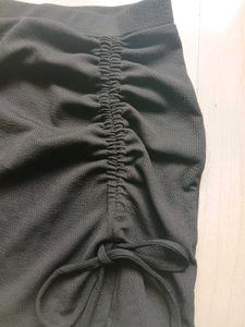 Drawstring Mini Skirt