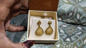 Golden Filigree Drop Earrings