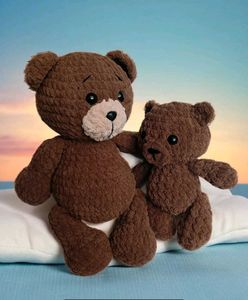 Crocheted Teddy Bear Set