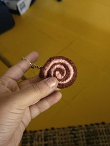 Crochet Swirl Keychain