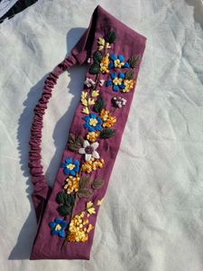 Floral Embroidered Headband