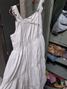 White Lace Trim Sundress