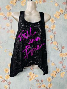 Asymmetrical Sequins Top
