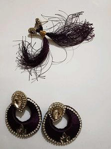 Stylish Purple Earrings