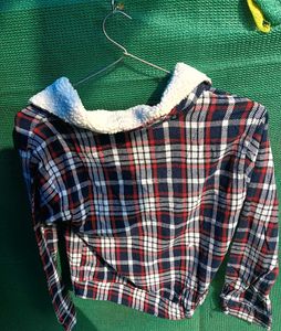 Cozy Plaid Flannel Jacket (free size upto M)