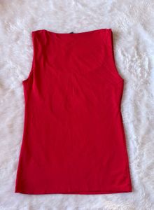 Zara Red Sleeveless Tank Top