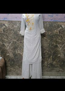 Kurta Plazoo Set Chiken Kari Dizine