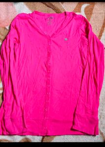 Pink Button-Down Top
