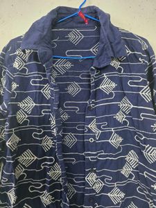 Patterned Button-Down Shirt