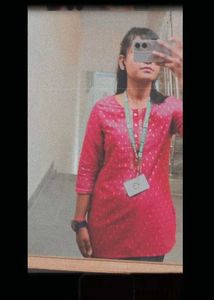 Women Short Pink Kurti