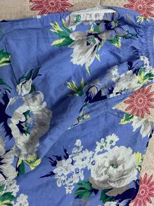 Blue Colour Floral Plazzo
