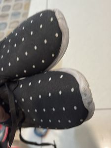 Bata Black Polka Dot Slip-on Sneakers