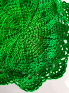 Green Crocheted Doily