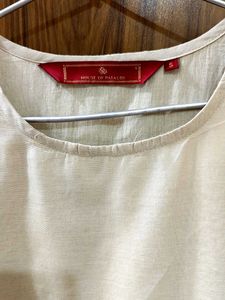 Beige Colour Women Kurta-House of Pataudi