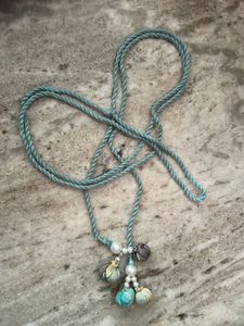 Sky Blue Dhoris With Pearls