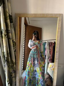 CASA Tiered Long Cotton Maxi Dress