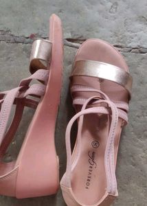 Forever Glam Pink Wedge Sandals