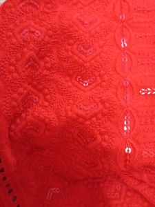 Stylish Red Long Kurti For Women