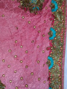 Gorgeous Pink Embellished Saree