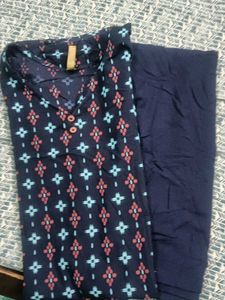 Women&#39;s Navy Blue Kurta Set