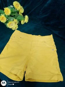 Yellow Pull-On Shorts
