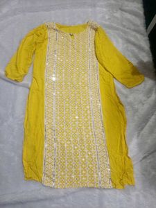 Yellow Colour Kurti