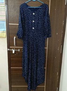 Navy Blue Polka Dot Dress
