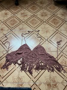 Crochet Fringe Halter Top