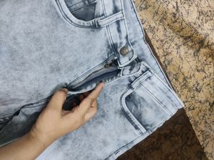 Grey Distressed Jeans For Women
