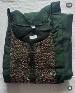 Never used Green Embroidered KurtaM to XXL
