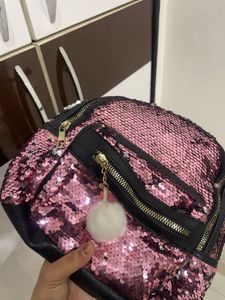 Pink Sequin Mini Backpack✨