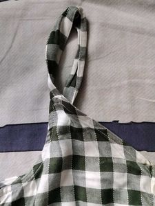 Green Check Crop Top 💚