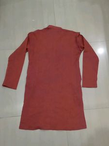 Khadi Reddish Brown Kurta Comfortable