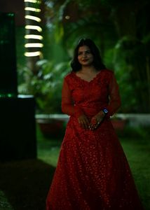 RED PARTY WEAR GOWN