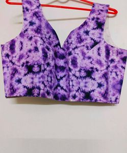Purple Tie-Dye Blouse