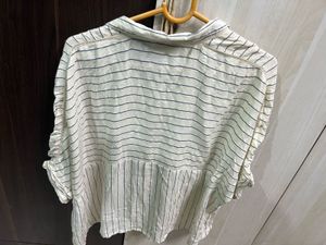 Ginger Brand Striped Cropped Top