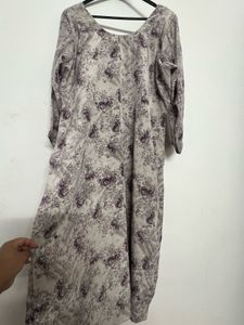 Floral Print Grey 3pc  Suit Set