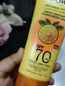 Wow Skin Science Dewy Bright Sunscreen Gel.