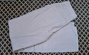 cream colour straight jeans